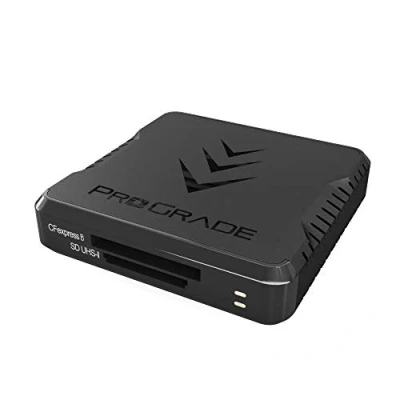 Abbildung von CFexpress Type B und SD UHS II Speicherkartenleser mit Zwei Steckplätzen von ProGrade Digital USB 3.2 Gen 2 für professionelle Filmemacher, Fotografen Content Ersteller…