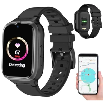 Abbildung von simvalley MOBILE Notrufuhr: 4G/LTE Senioren GPS Handy Uhr mit Garantruf Easy und Video Telefonie (Handyuhr, Smartwatch, Fitness Armband)