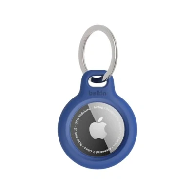 Abbildung von Apple AirTag Anhänger Belkin Secure Halterung Schlüsselanhänger Kunststoff / Blau