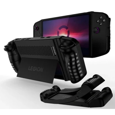 Abbildung von GIOPUEY Hülle Kompatibel mit Lenovo Legion Go, weicher TPU Rahmen Schutzhülle rutschfest Leicht zu Greifen, Go Case Schut Black