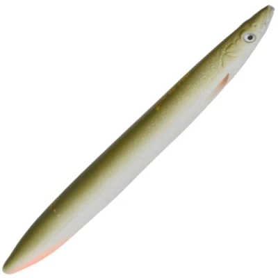 Abbildung von Savage Gear Line Thru Sandeel Meerforellenköder, Farbe:Matt White Tobis, Länge/Gewicht:12.5cm 19g