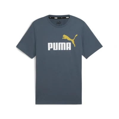 Abbildung von Puma ESS COL LOGO Tshirt print, Herren, Größe: Small, Gray skies