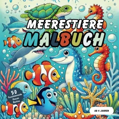 Abbildung von Meerestiere Malbuch (Fantastische Welten: Malspaß für kleine Entdecker)