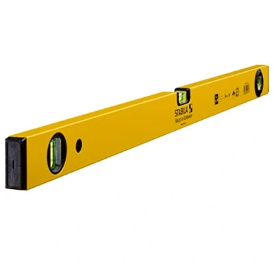 Abbildung von STABILA Wasserwaage Type 70 W, 80 cm, leichtes Alu Profil, 1 Horizontal Libelle, Vertikal drehbare Winkel Made in Germany