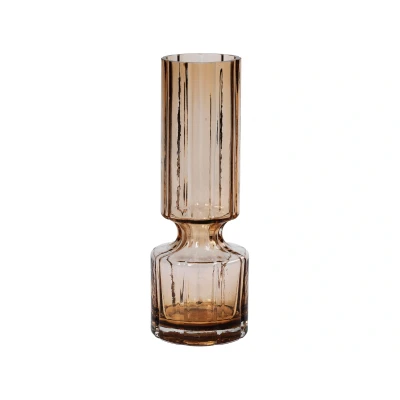 Abbildung von Broste Copenhagen Hyacint Vase Glas Indian Tan 28,3 cm