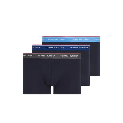 Abbildung von Tommy Hilfiger Premium Essentials Trunk 3 PACK Panties, Herren, Größe: Small, Blue spell/anchor blue/dark ash