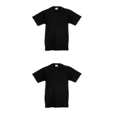 Abbildung von GIDUTEX 2er Pack Kinder Tshirts by Fruit of The Loom Original T Unisex (DE/NL/SE/PL, Numerisch, 152, Regular, 2, Schwarz)