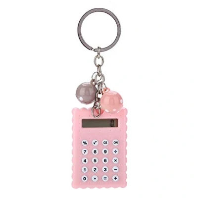 Abbildung von ASHATA Taschenrechner, 8 stelliger Taschenrechner LCD Anzeige Tragbare Taschenrechner,Batteriebetrieben Rechner Pocket mit Schlüsselanhänger für Kinder