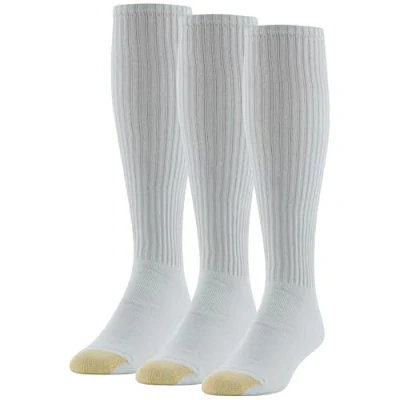 Abbildung von Gold Toe Herren Ultra Tec Performance Over the wadensocken, Mehrere Paar Socken, Weiß (3 Paar), L EU