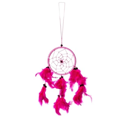 Abbildung von 40cm x 11cm Dreamcatcher Traumfänger Neon Pink Indianer