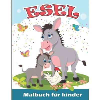 Abbildung von Esel Malbuch für Kinder: Malvorlagen Jungen und Mädchen