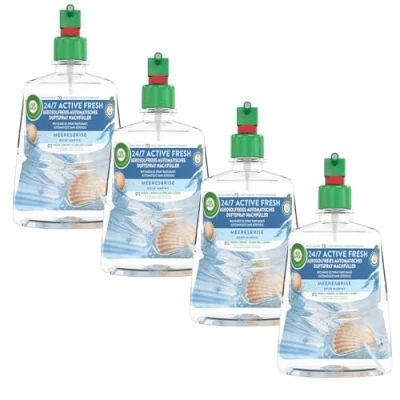 Abbildung von Air Wick Raumduft Active Fresh Nachfüller Meeresbrise 4 x 228ml (Spar Pack, St., automatisches Duftspray), aerosolfrei