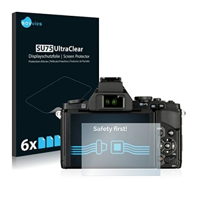 Abbildung von Savvies 6 Stück Schutzfolie für Olympus OM D E M5 Displayschutz Folie Ultra Transparent