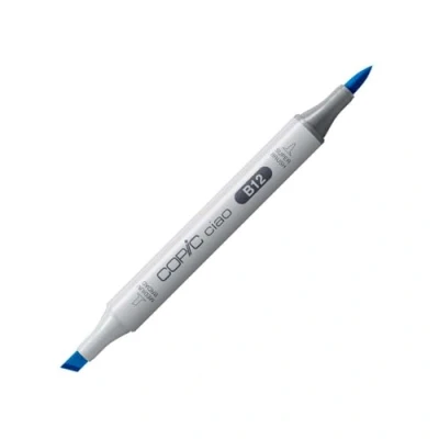 Abbildung von COPIC Ciao Marker Typ B 12, Ice Blue, vielseitiger Layoutmarker, mit einer mittelbreiten und Brush Spitze
