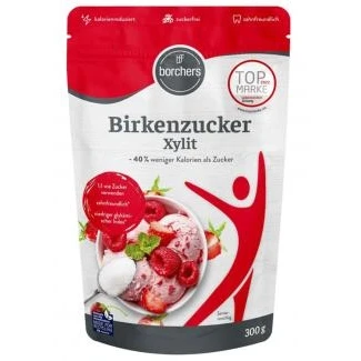 Abbildung von borchers Birkenzucker Xylit 300 g Beutel Zuckeralternative Zuckerersatz Süßungsmittel Zuckerfrei Kalorienreduziert Zahnfreundlich (300g (1er Pack))