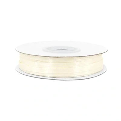 Abbildung von Creativery Satinband, Satinband 3mm x 50m Rolle Creme