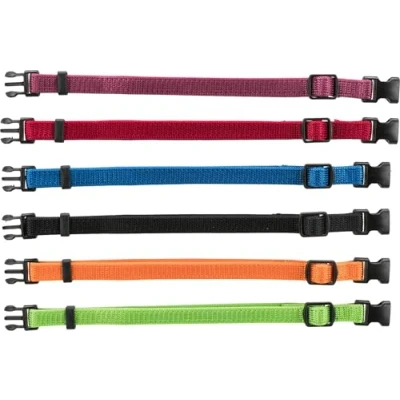 Abbildung von TRIXIE Junior Welpenhalsband Größe SM: Halsumfang 1725 cm/10 mm in schwarz, rot, royalblau kleines Hundehalsband für kleine bis mittelgroße Hunde, 6er Set zur Gewöhnung, 15551