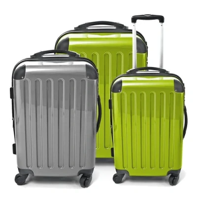 Abbildung von HAUPTSTADTKOFFER Alex 3er Koffer Set Hartschale glänzend, (S, M &amp; L), 235 Liter, Apfelgrün Silber