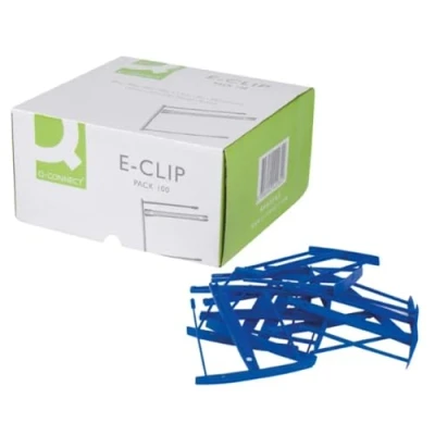 Abbildung von Q Connect KF02282 E Clip 100 Stück blau