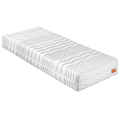 Abbildung von sleepling 190168 Matratze Innovation 300 7 Zonen Kaltschaummatratze Wendegriffe Härtegrad 2.5 bis 100 kg Made in EU Ökotex waschbar 60 Grad 180 x 200 cm, weiß