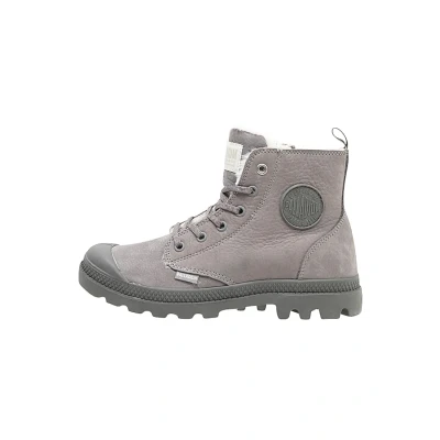 Abbildung von Palladium Pampa HI ZIP Schnürstiefelette, Damen, Größe: 38, Cloudburst/charcoal grey Schuhe