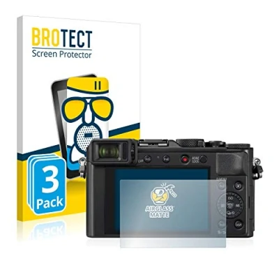 Abbildung von BROTECT Entspiegelungs Schutzglas für Panasonic Lumix DC LX100 II (3 Stück) Schutz Folie Glas Matt [Extrem Kratzfest 9H, Anti Reflex]