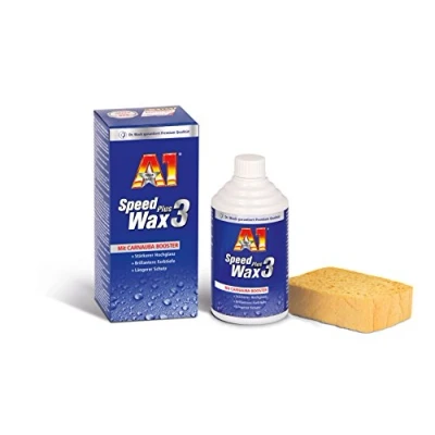 Abbildung von DR. WACK A1 Speed Wax Plus 3, 250 ml inkl. Spezialschwamm I Premium Auto Wachs mit Carnauba Langanhaltender Schutz &amp; Glanz Für alle Lacke geeignet Hochwertige Autopflege Made in Germany