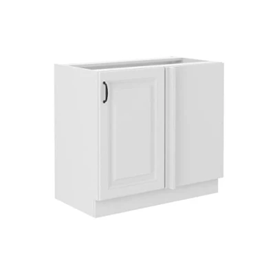 Abbildung von Küchen Preisbombe Eckunterschrank 105 cm Küche Stilo Weiß Küchenzeile Küchenblock Einbauküche Landhaus