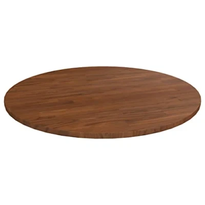 Abbildung von vidaXL Runde Tischplatte Massivholzplatte Eichenplatte Holzplatte Platte Ersatztischplatte Dunkelbraun Ø70x1,5cm Behandeltes Eichenholz