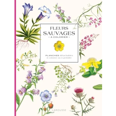 Abbildung von Fleurs sauvages à colorier: Planches détachables colorier ou peindre