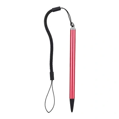 Abbildung von Diyeeni Touch Pen mit Federseil, Screen Painting Stift Resistive Stylus für POS PDA Navigator Kompatibel Allen resistiven Touchscreen Geräten(rot)