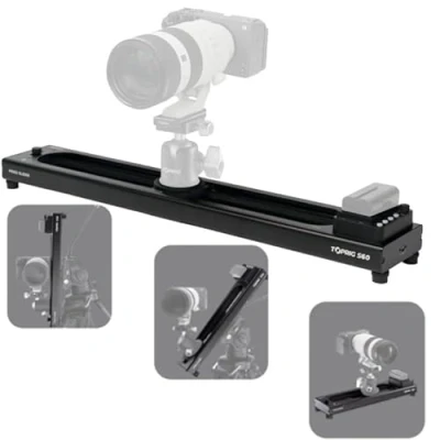 Abbildung von Accsoon TOPRIG S60 Kamera Slider Motorisiert Videoschlitten, elektrischer Schlitten ist geeignet für Spiegelreflexkameras, Fotografie, Follow Focus und Zeitrafferaufnahmen