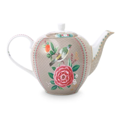 Abbildung von PIP STUDIO Blushing Birds Teekanne large khaki 1,6 l