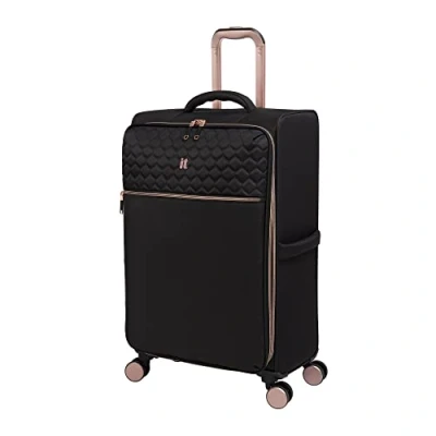 Abbildung von it luggage Divinity Ii Softside Spinner mit 8 Rädern, kariert, schwarz, 71,1 cm Checked Wheel
