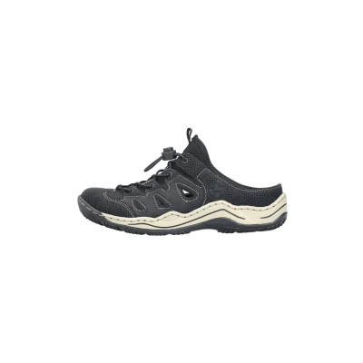 Abbildung von Rieker Damen Low Top Sneaker L0567, Frauen Halbschuhe,straßenschuhe,Strassenschuhe,Sportschuhe,Freizeitschuhe,Turnschuhe,schwarz (00),36 EU / 3.5 UK