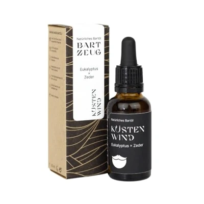 Abbildung von BARTZEUG Bartöl Küstenwind・Eukalyptus x Zeder・100% natürliches Bartpflege Öl・Macht den Bart geschmeidiger und lindert Juckreiz・30ml