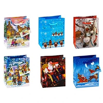 Abbildung von TSI 82028 Geschenktüten WEIHNACHTEN KINDER, 12er Packung, Größe: Klein (HxBxT 14 x 11 6,5 cm)