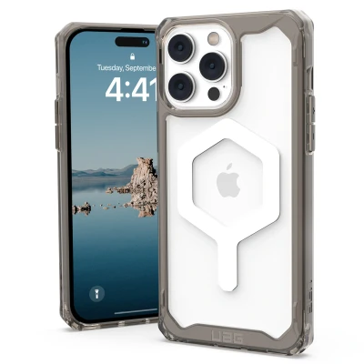 Abbildung von Apple iPhone 14 Pro Max Hülle MagSafe Kunststoff UAG Hard Case/Backcover Handyhülle Grau Shockproof/Stoßfest