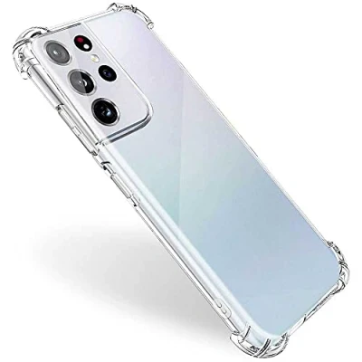 Abbildung von OcioDual TPU Schutzhülle Kompatibel mit Samsung Galaxy S21 Ultra/5G Gerundete Kanten Case Hülle Tasche Antishock Bumper