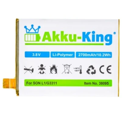 Abbildung von Akku kompatibel mit Sony LIP1621ERPC Li Ion 2700mAh für Xperia L1 G3311, G3313, Dual G3312, X F5121, F5122