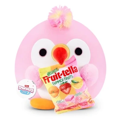 Abbildung von Snackles Serie 2 20 cm (Sally) von ZURU Kuschelig weiches, beruhigendes, großes Plüschspielzeug mit lizenziertem Snackmarken Accessoire, Toucan, Fruit Tella