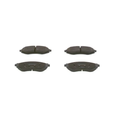 Abbildung von BOSCH 0 986 424 818 Bremsbelagsatz Low Metallic mit Anti Quietsch Blech CHEVROLET: Aveo / Kalos Schrägheck, Limousine