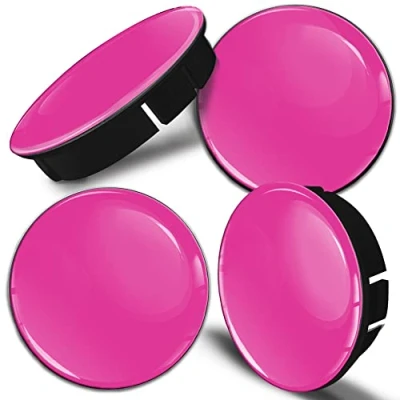 Abbildung von Biomar Labs® 4 x 60mm Silikon Nabenkappen Kappen Pink Zyklamen Felgendeckel Radkappen Radnabendeckel Nabendeckel Auto Tuning C 9