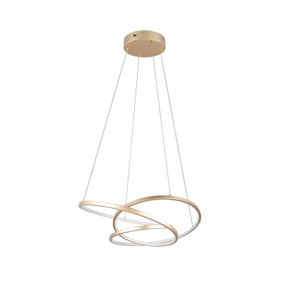 Abbildung von LED Hängeleuchte Darvin Länge 64 cm, goldfarben, Metall, CCT