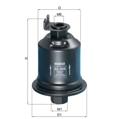 Abbildung von MAHLE ORIGINAL KL 509 Kraftstofffilter Leitungsfilter MITSUBISHI: Lancer 6 Limousine, COLT 5, Space Star