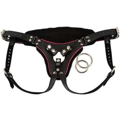 Abbildung von Strap on Harness aus Leder, po frei