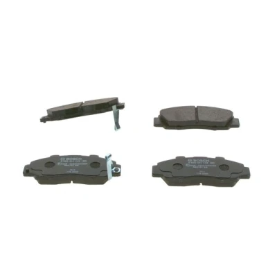 Abbildung von BOSCH 0 986 461 142 Bremsbelagsatz Low Metallic mit integriertem Verschleißsensor Anti Quietsch Blech HONDA: CR V 1, ACCORD 6 Coupe