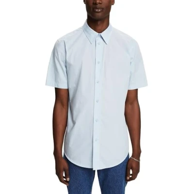Abbildung von Esprit KURZÄRMLIGES Hemd, Herren, Größe: Medium, Light blue