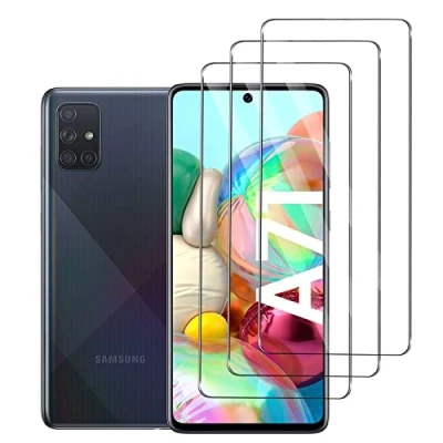Abbildung von [3 Stück] Schutzfolie für Panzerglas Samsung Galaxy A71, 9H Panzerglasfolie, Anti Kratzen Glasfolie, Frei von Kratzern, HD Displayschutzfolie A71