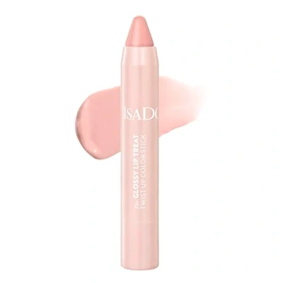 Abbildung von Isadora The Glossy Lip Treat Twist Up Colour Stick Feuchtigkeitsspendender Lippenstift mit Squalan Vegan, tierversuchsfrei, aufpolsternd, nicht klebend, Gloss (Clear Nude 00, 3,3 g)